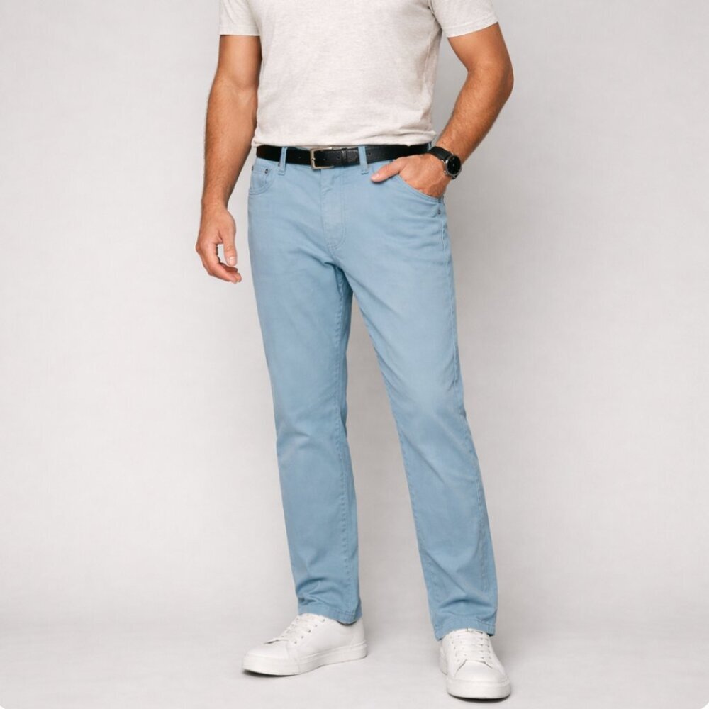 2/$30 Paper Denim & Cloth Men's Chino Light Teal Pants 34x30